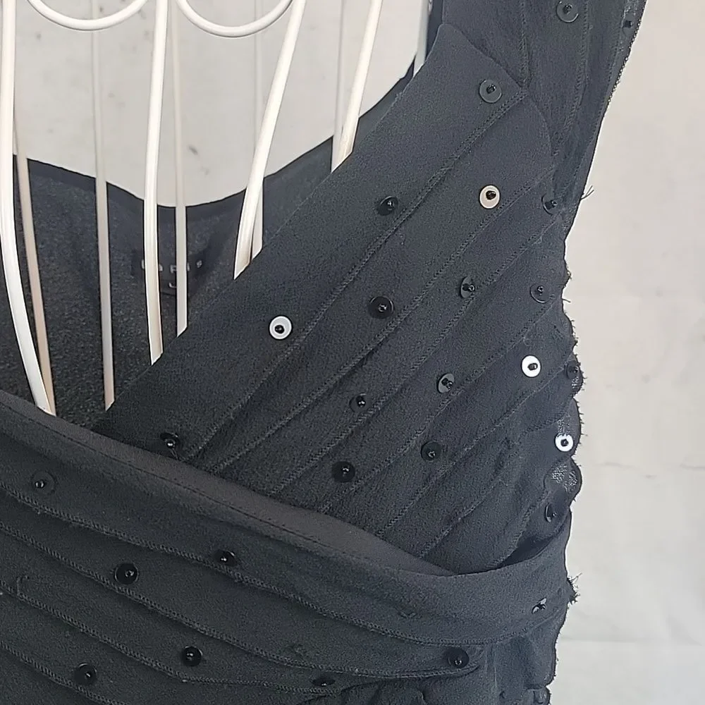 Lapis Silk Black Sleeveless Dress Womens Size L ( Runs Small )